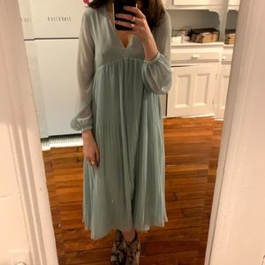Pale green boho style Zara dress size small